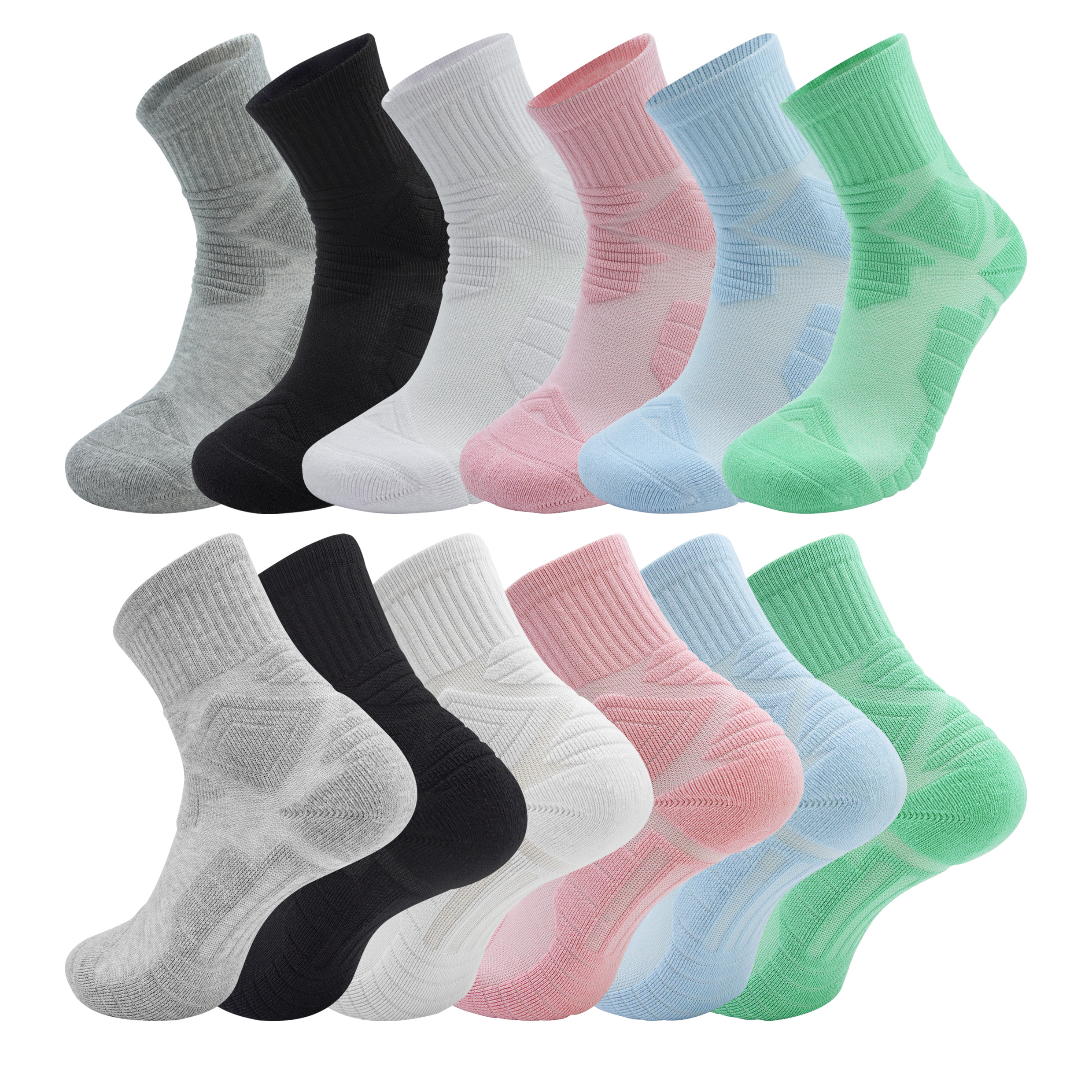 贵格狼正品/男女中筒透气吸湿防臭ins马拉松跑步运动袜KJ009