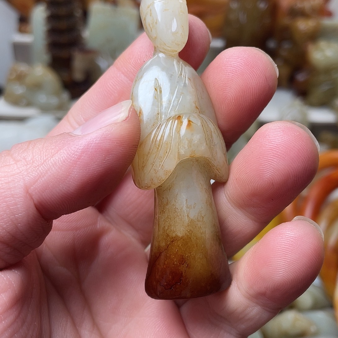 檐***子和田玉未镶嵌颈饰