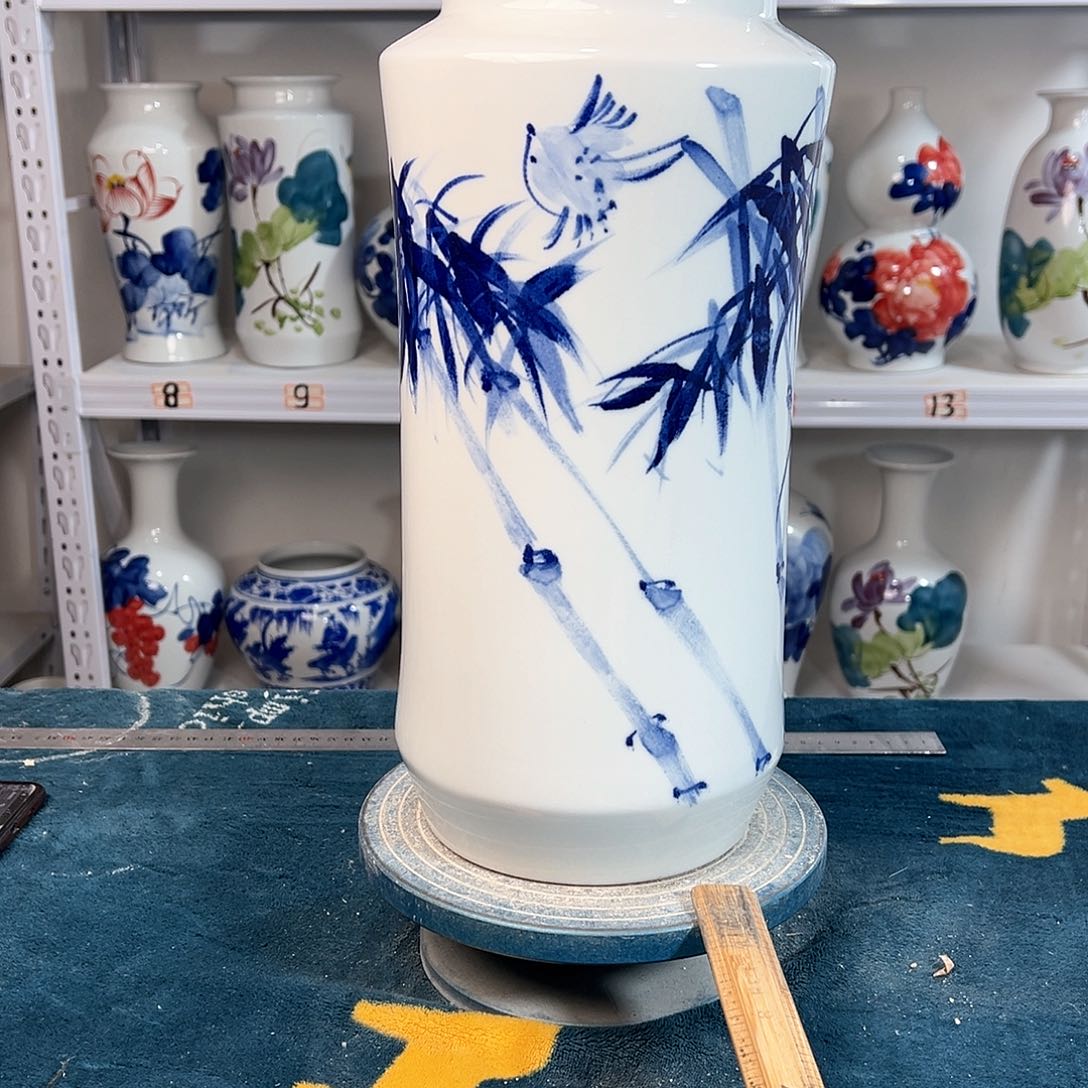 摆件景德镇陶瓷书竹