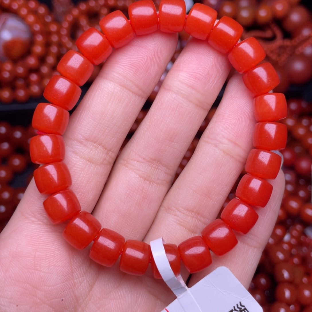 南红玛瑙未镶嵌手链