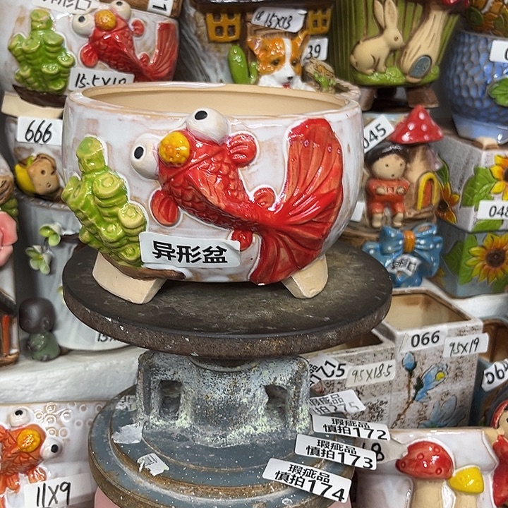 粗陶材质多肉花盆