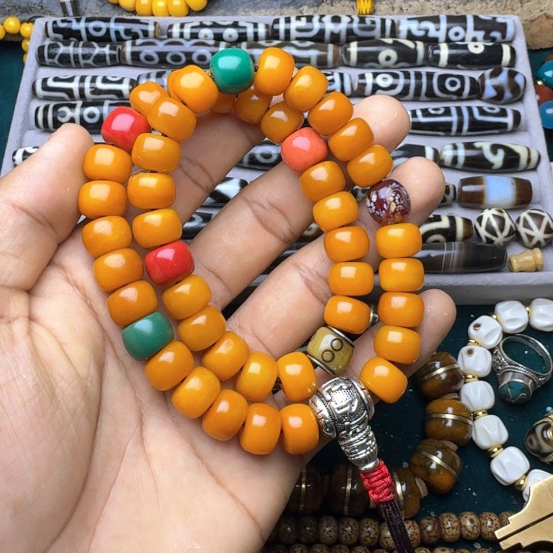 柏香籽/百香籽吊坠牦牛骨