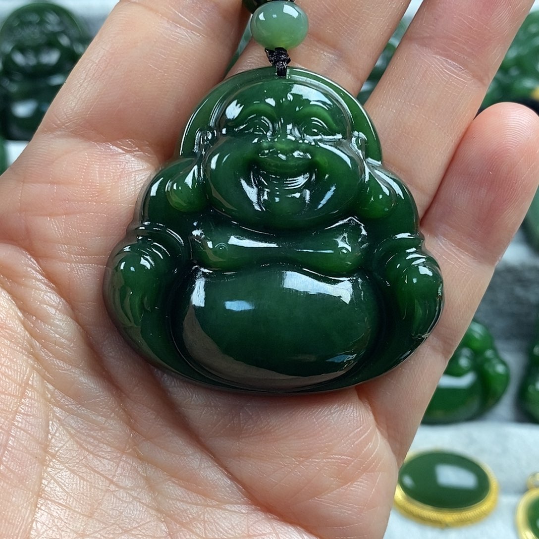 和田玉（碧玉）未镶嵌颈饰47.2mm