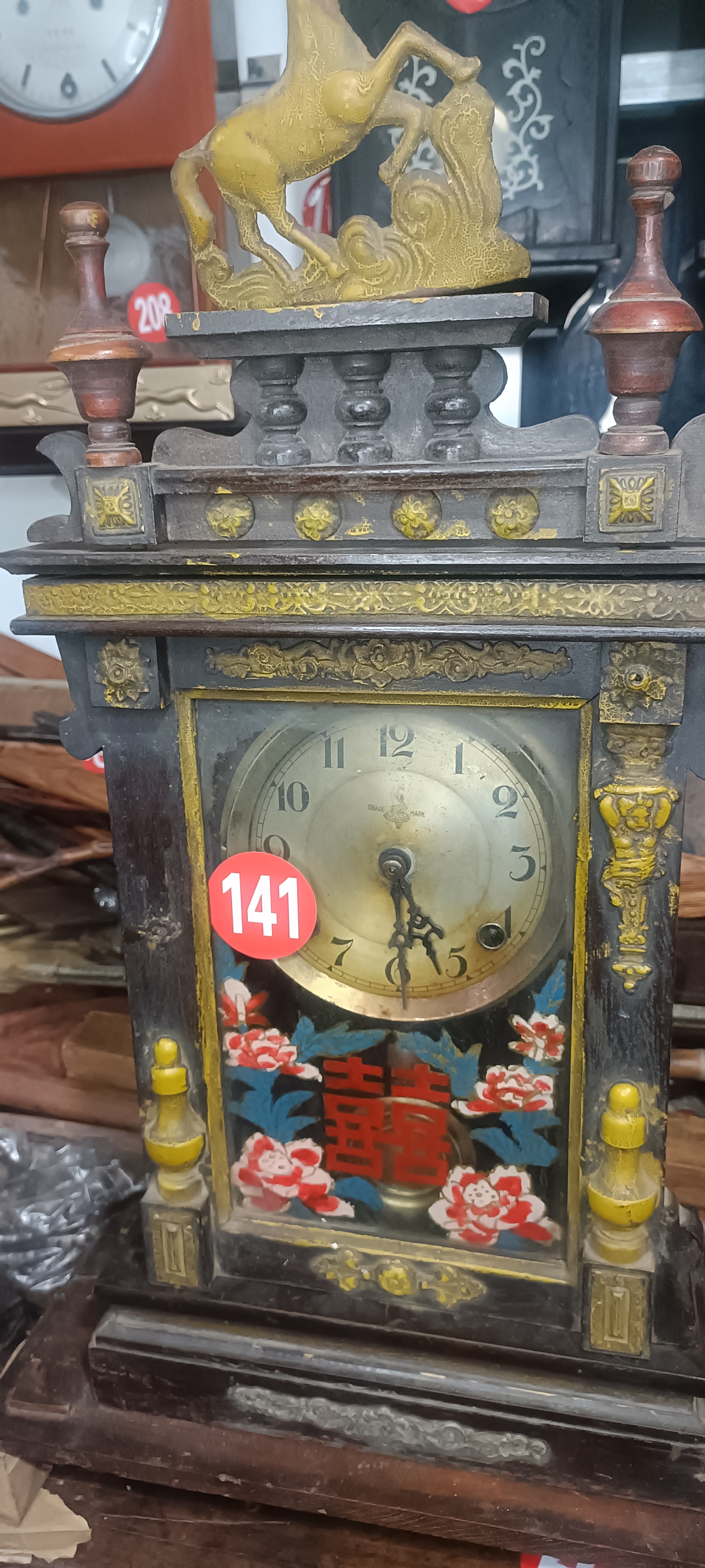 民俗座钟，日本麋鹿，141