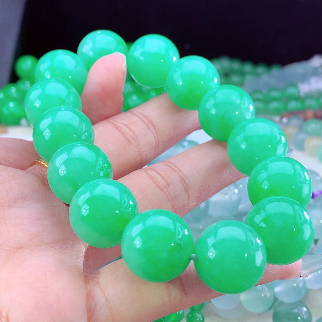 翡翠未镶嵌手链天然缅甸A货