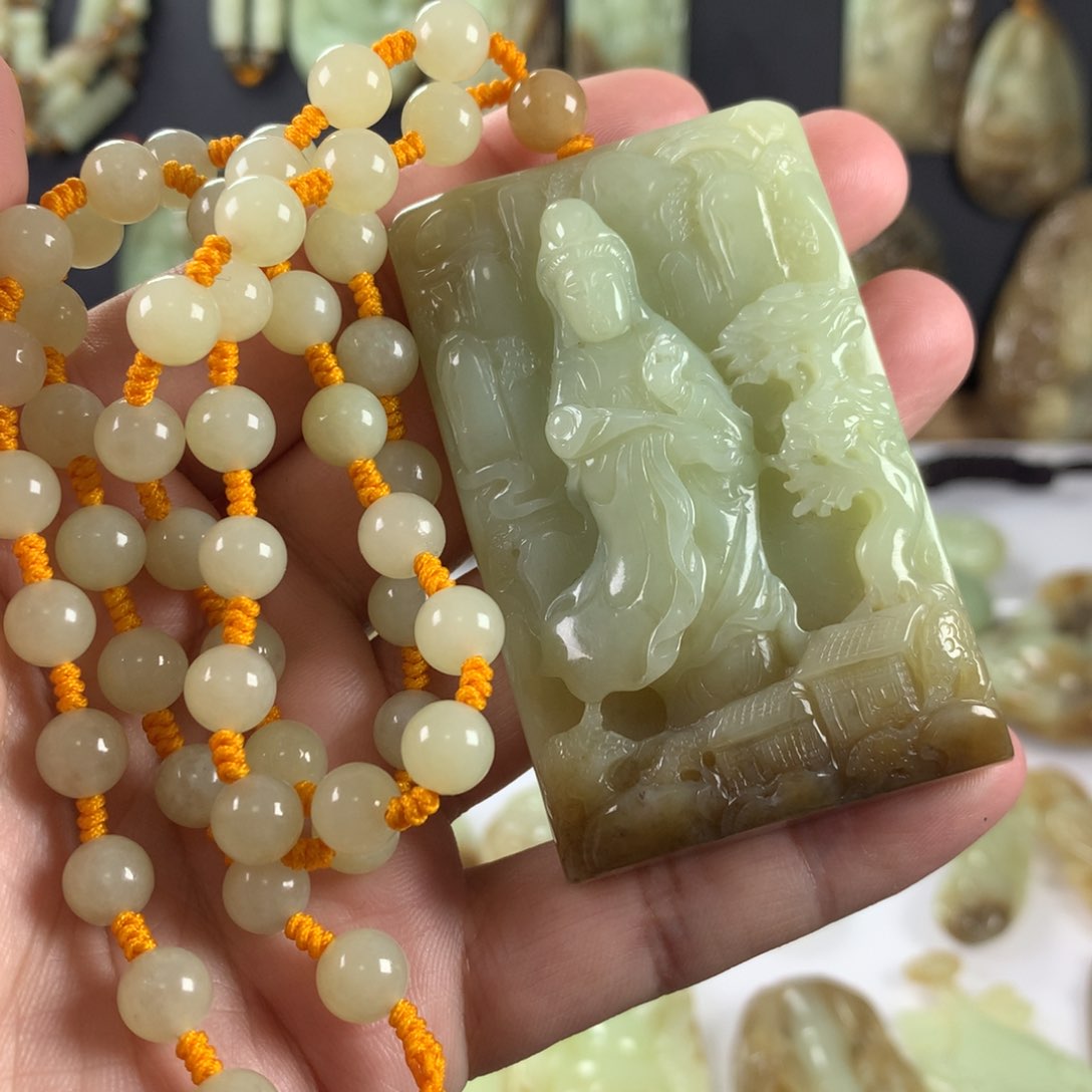 和田玉挂件未镶嵌春*