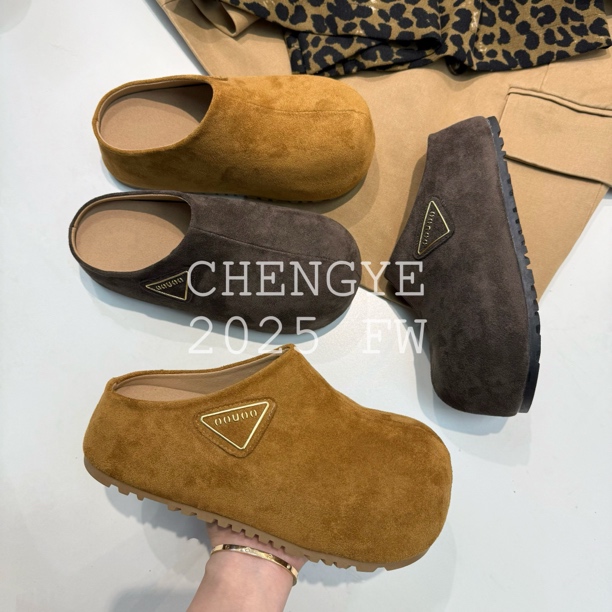 【CHENGYE】5cm-磨砂勃肯鞋2025新款舒适百搭懒人鞋一脚蹬