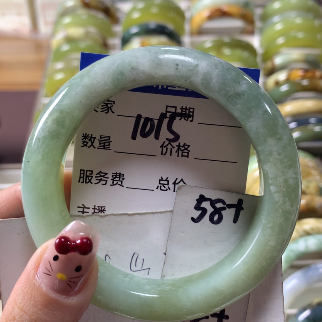 蛇纹石玉手镯未镶嵌 1015