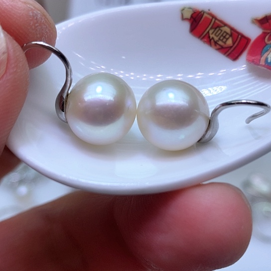 淡水珍珠耳饰银S925镶嵌