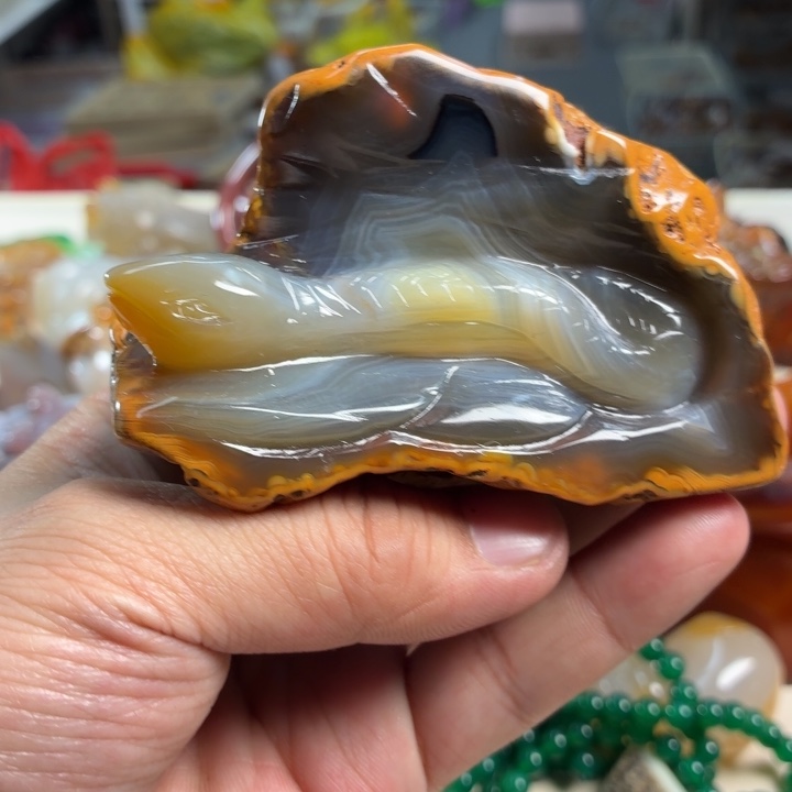 玛瑙/玉髓未镶嵌吊坠(不含链)