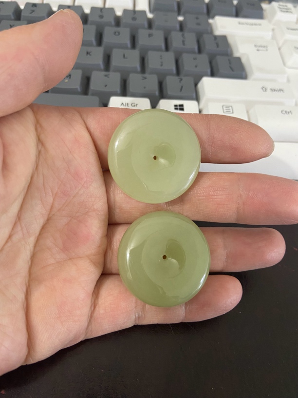 和田玉黄口平安扣吊坠多样性拍一发一件