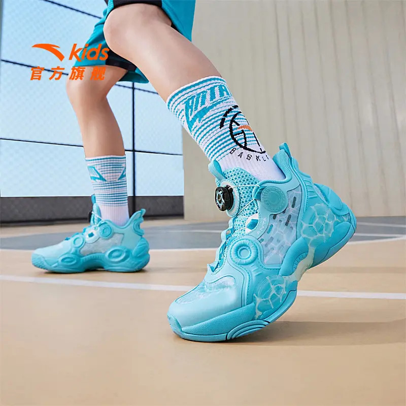 安踏儿童2025夏季新款男女大童缓震耐磨舒适欧若动感风篮球鞋