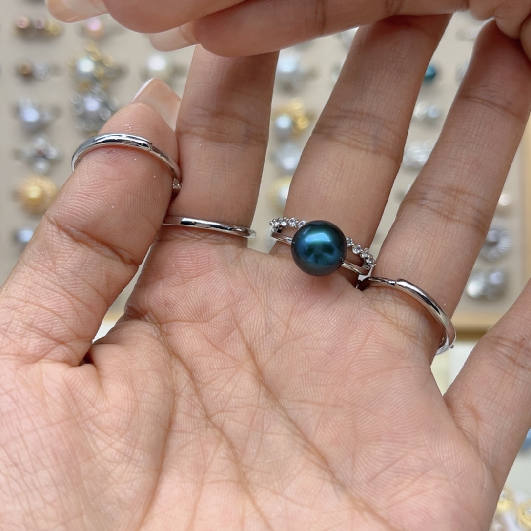 优****合金淡水珍珠戒指