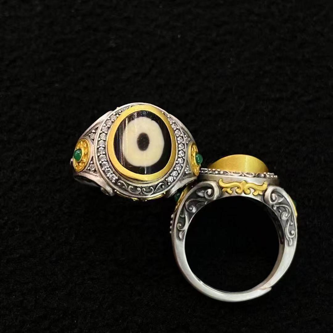 925银戒指 【传饰圣藏】金轮戒指（福慧双增 圆满顺遂）