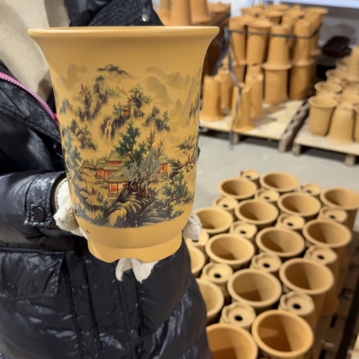 紫砂花盆包破损包邮 