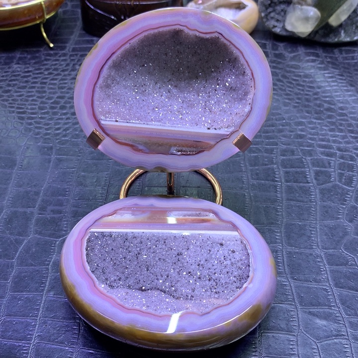 福利红彩拉丝盆未镶嵌水晶