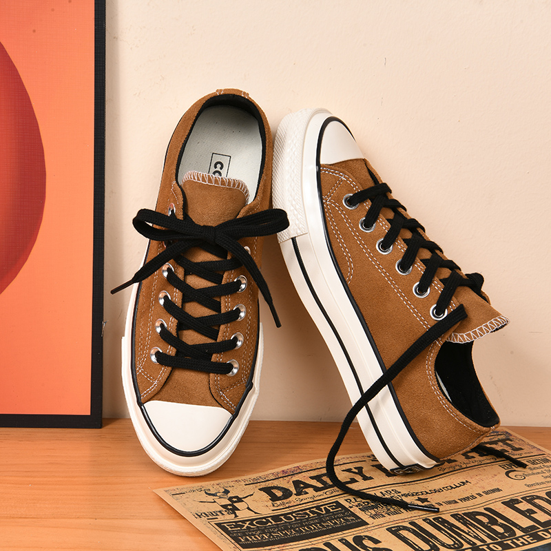 HIKE STAR经典冬季低男女情侣鞋百搭舒适透气板鞋休闲鞋保暖麂皮