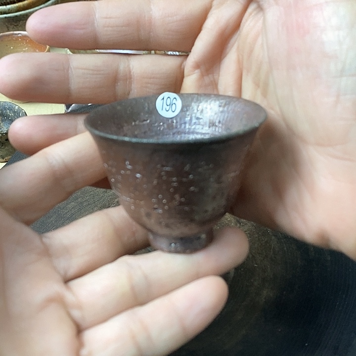 杯手工粗陶、柴烧茶器