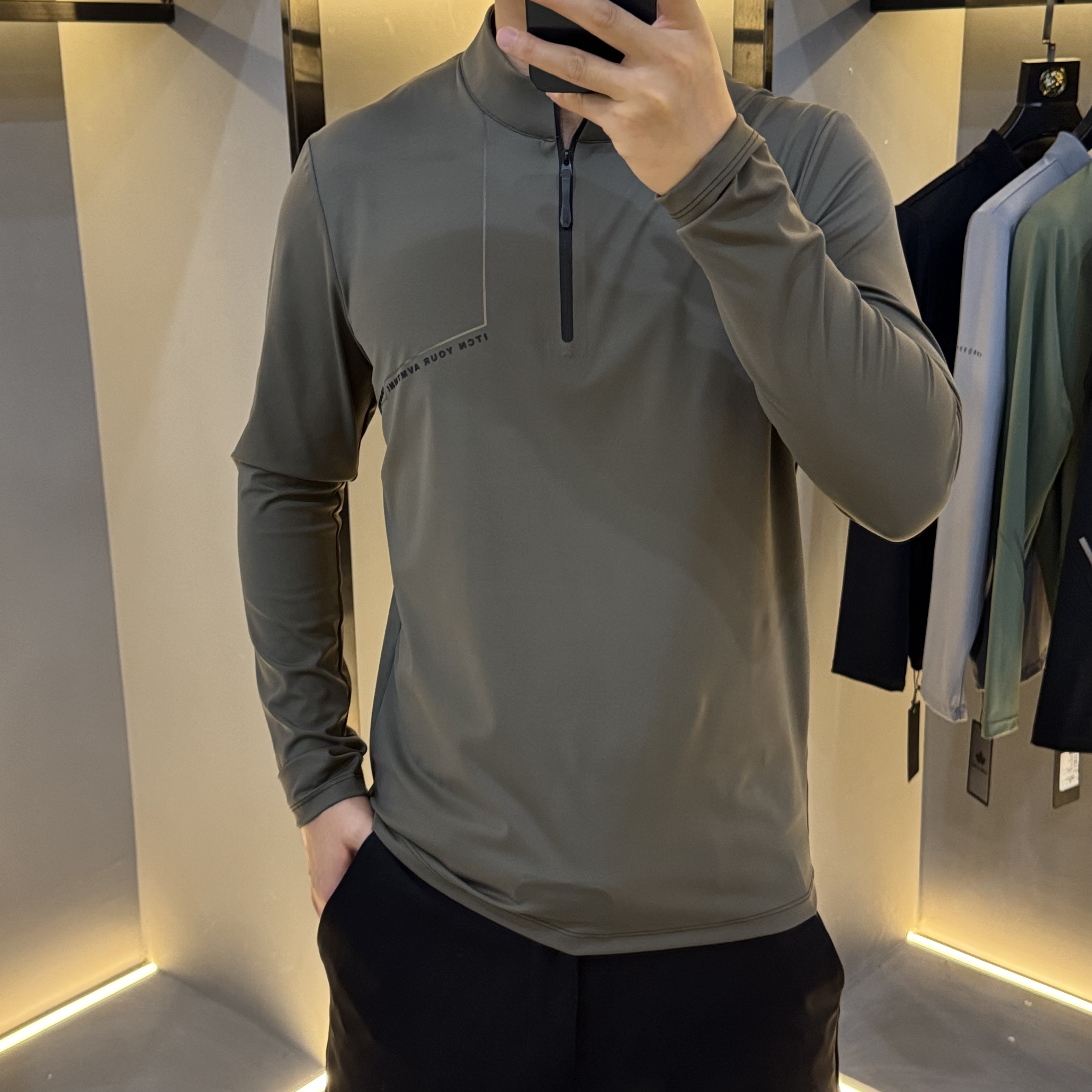 35144高品质男士新款秋冬立领卫衣休闲修身长袖拉链打底上衣