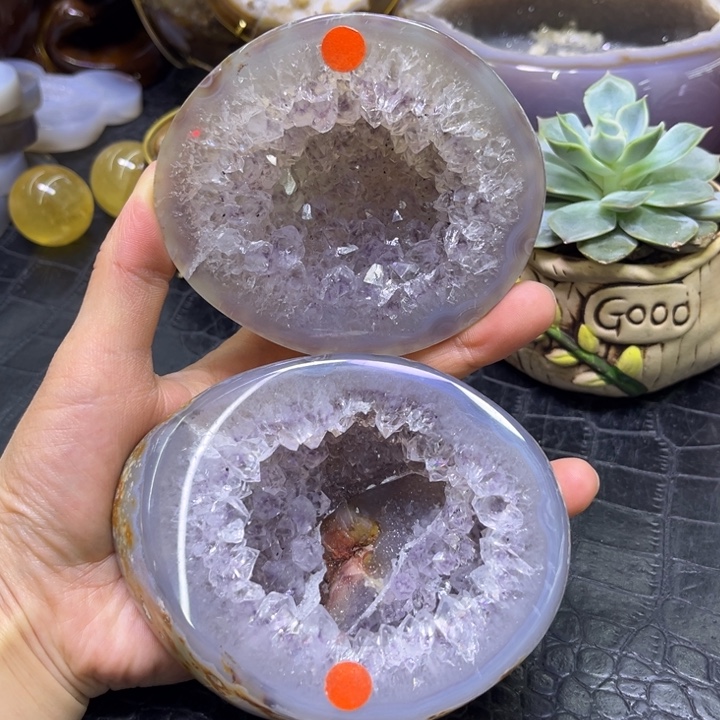 未镶嵌珠宝半成品水晶仙女紫晶盆