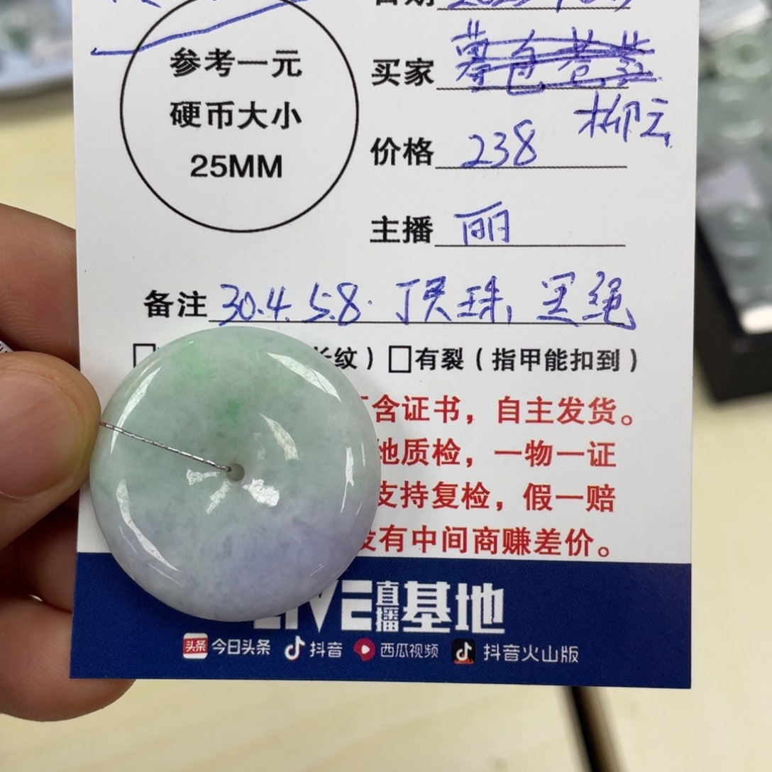 翡翠颈饰未镶嵌平安扣