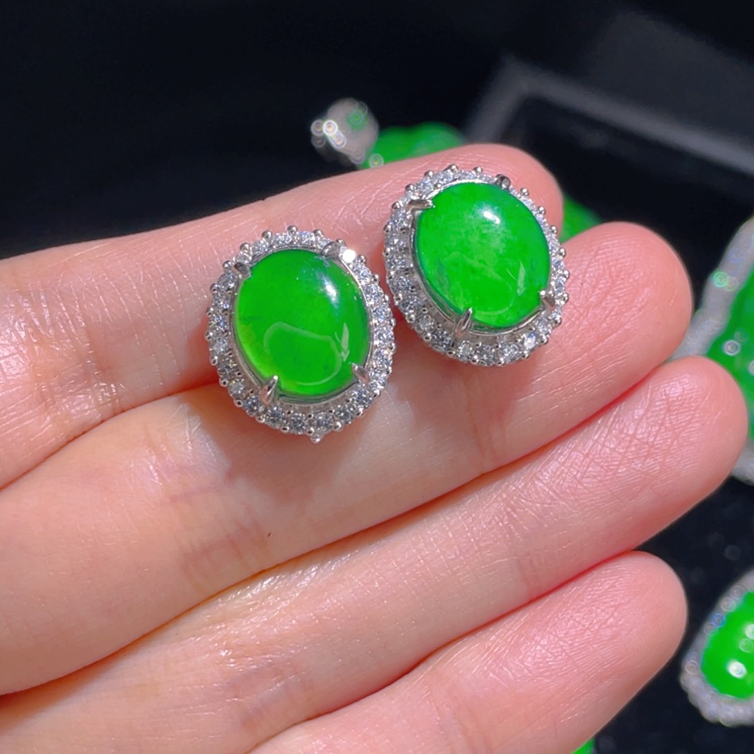 翡翠吊坠(不含链)银S925镶嵌