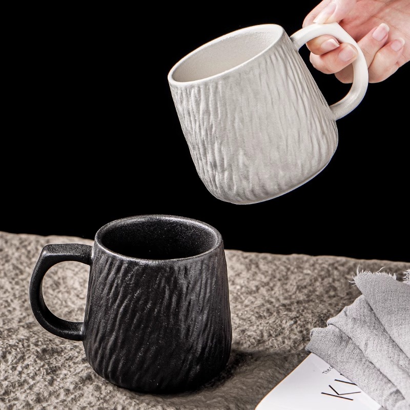 陶瓷马克杯办公室家用情侣杯高级感喝水杯子小众女生水杯咖啡茶杯