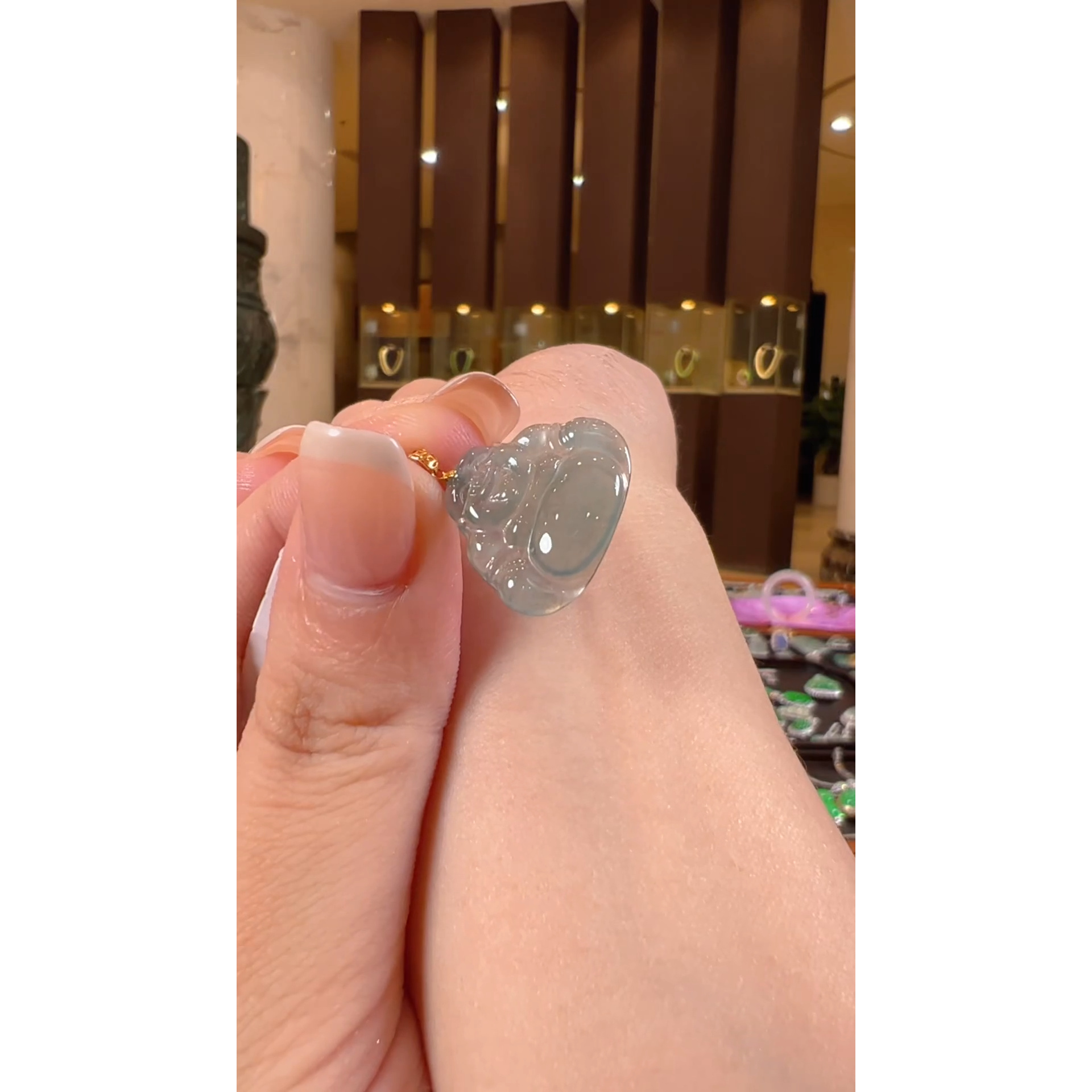 天然A货翡翠HCH01佛公吊坠多样性发一