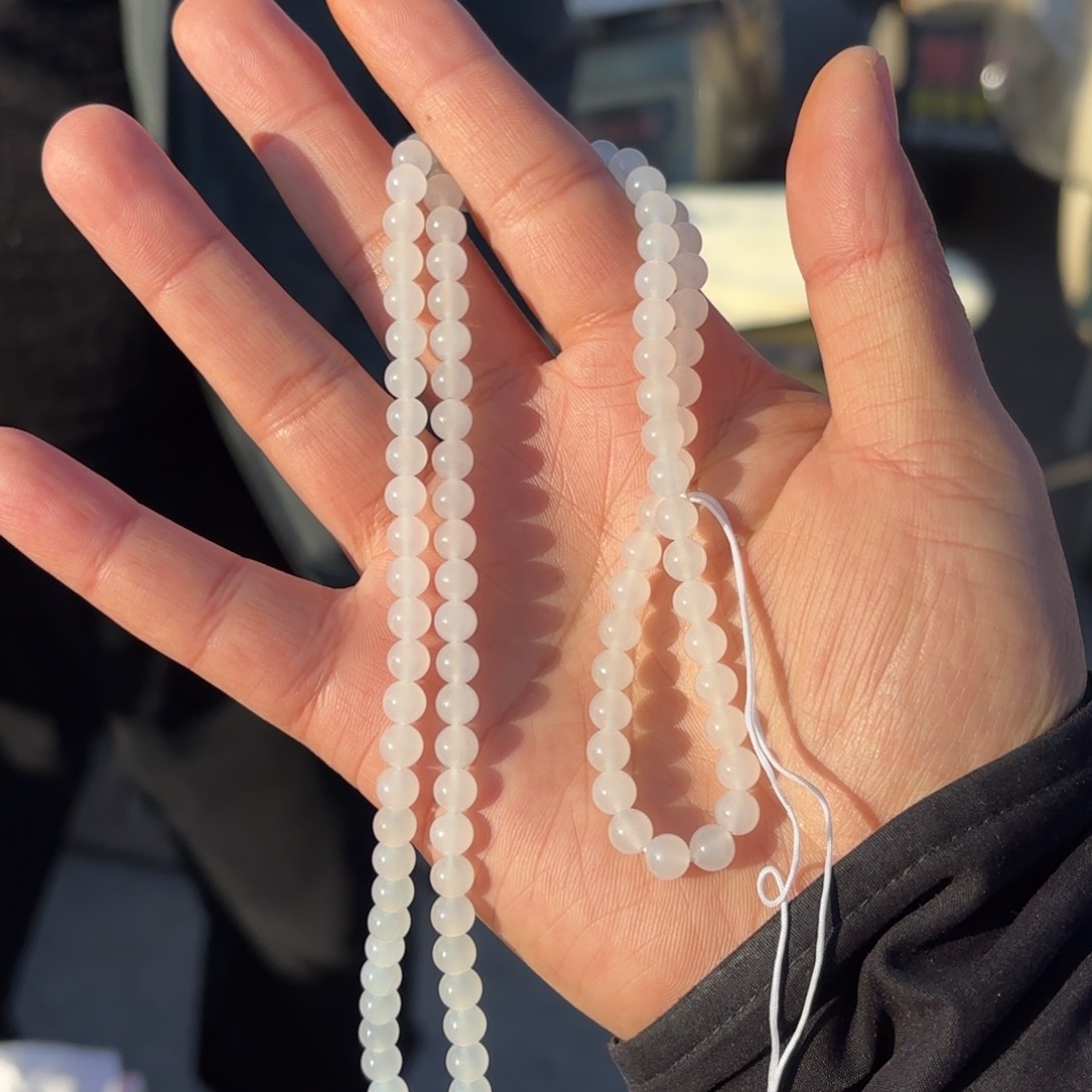 颈饰未镶嵌和田玉（白玉）项链卡6