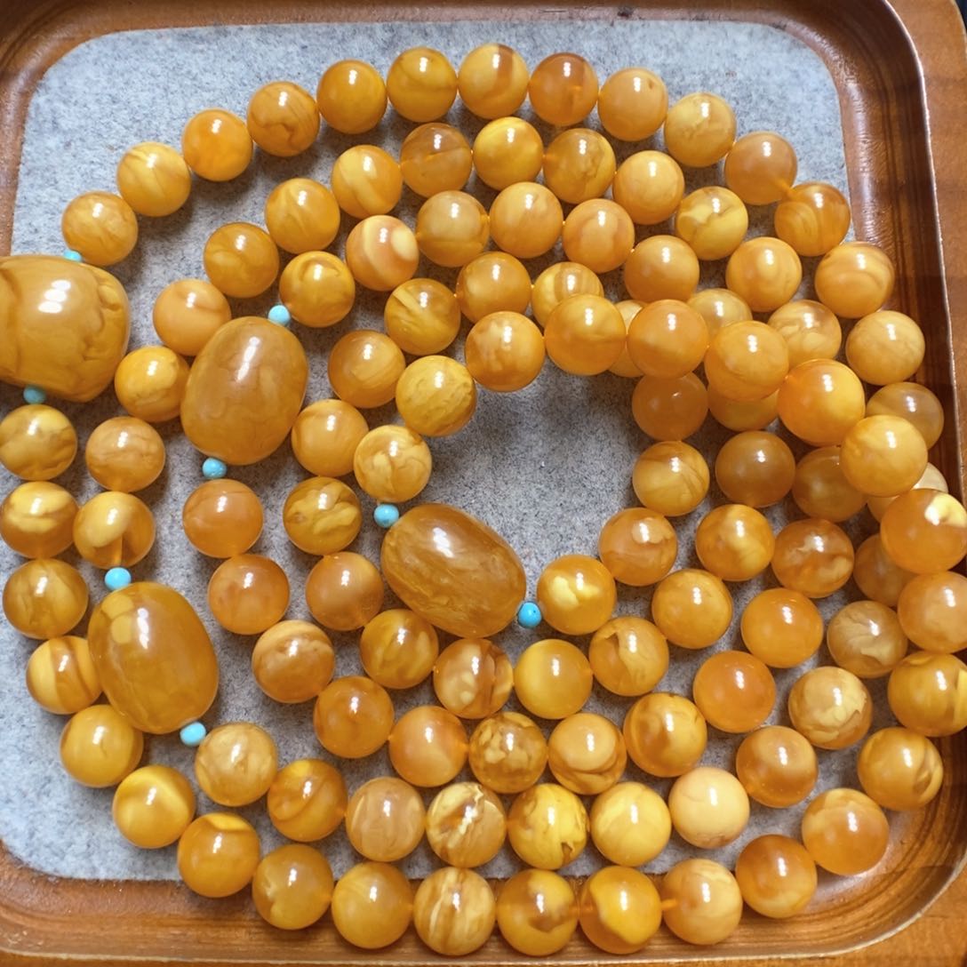 蜜蜡手串未镶嵌蜜蜡108