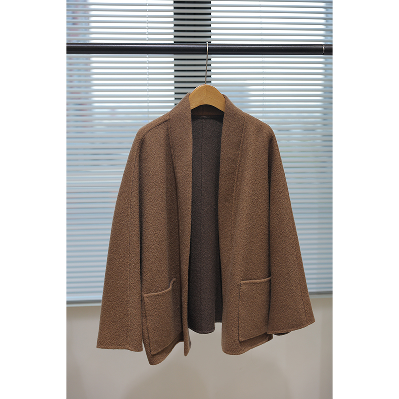 【恋冬】良辰媄锦山羊绒设计感外套衣长约70CM