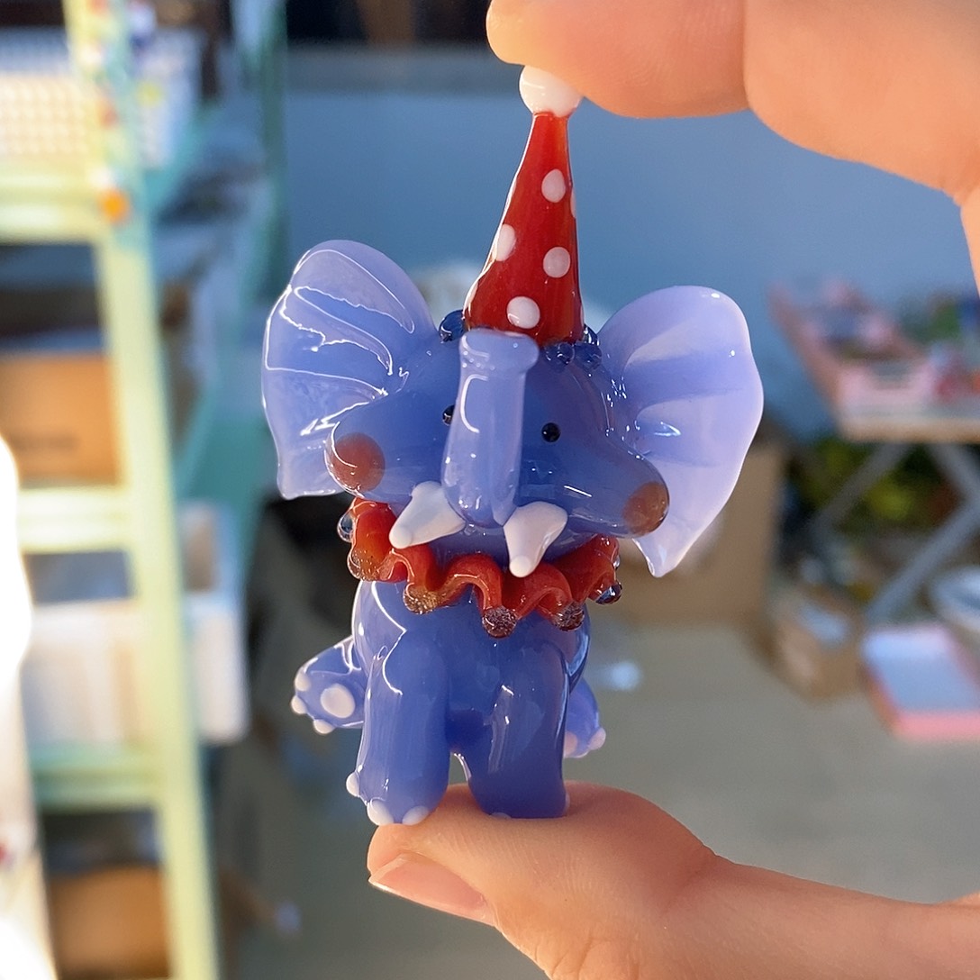 琉璃手工艺品大象