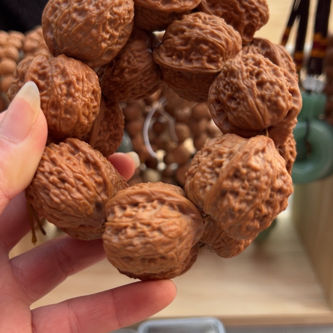 明***虫文玩核桃吊坠野麻全品手持29