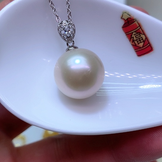 银S925镶嵌淡水珍珠耳饰