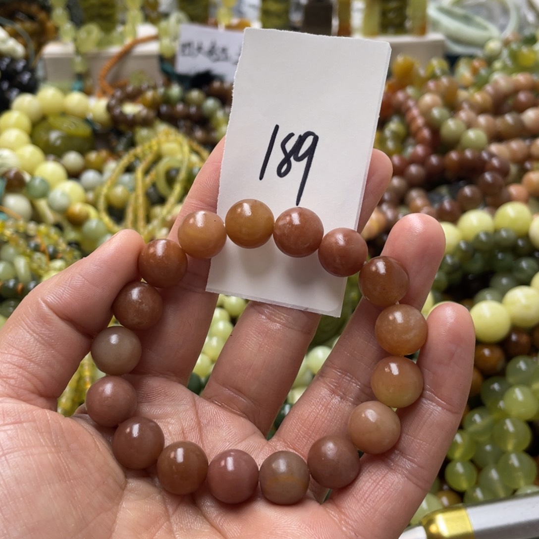 蛇纹石玉手链未镶嵌萍*