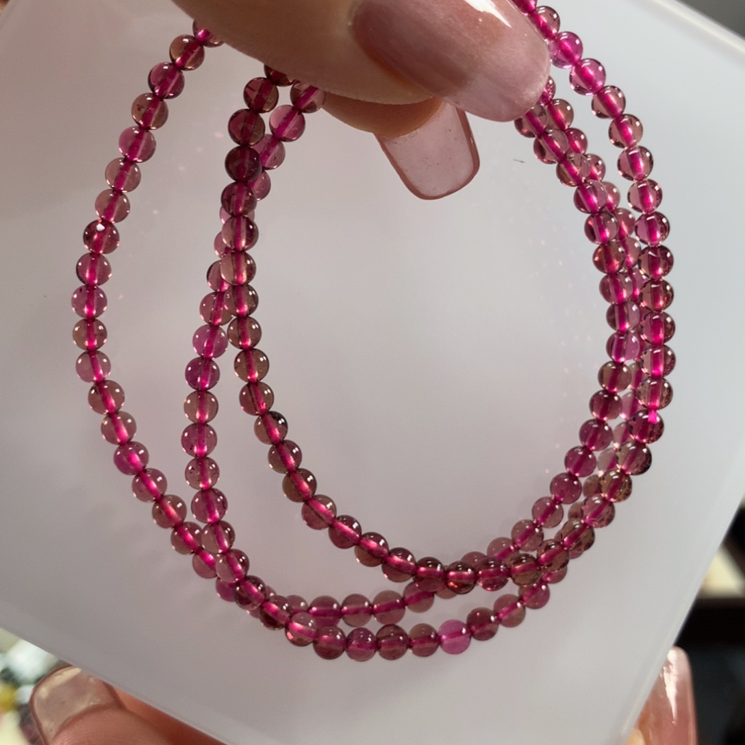 碧玺手链未镶嵌多样性发其一条3.6毫米左右