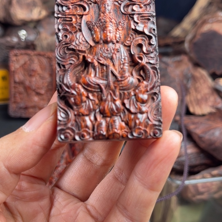 长***客降真香无事牌红降牌子一块