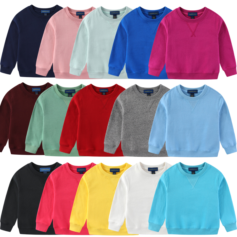 105男女童外贸抓绒圆领卫衣