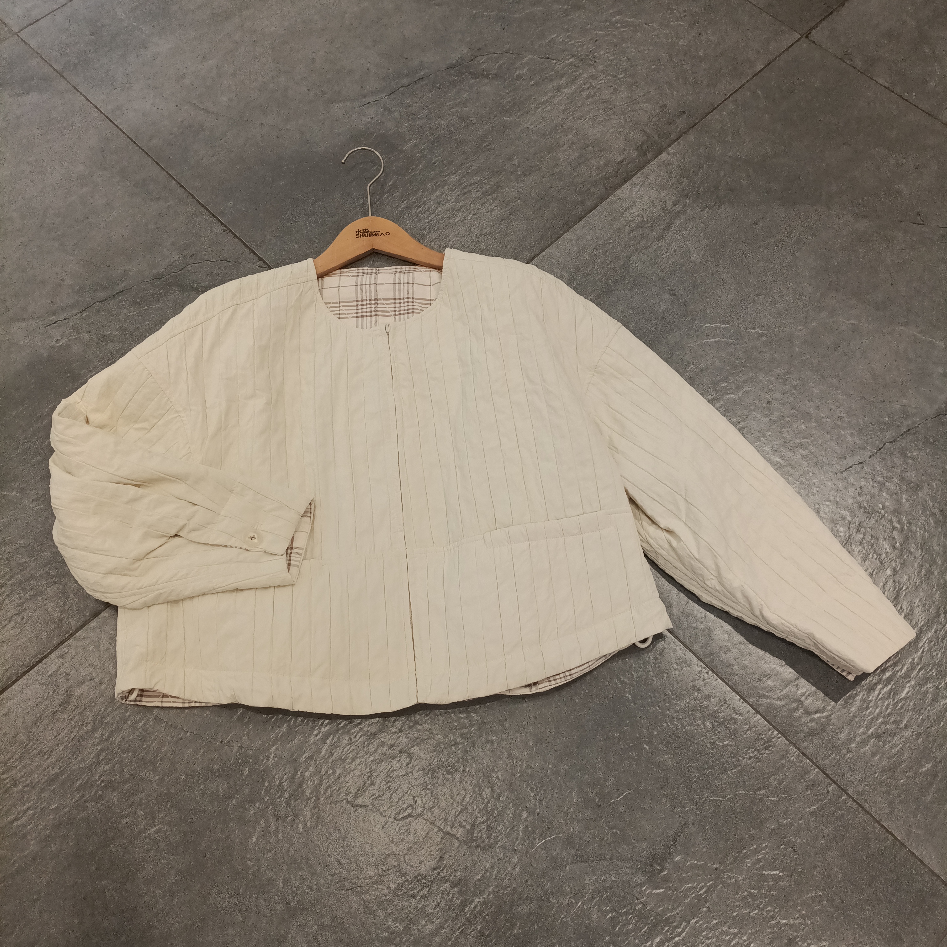 【水淼】1166休闲潮流两面穿短款棉服大码女装