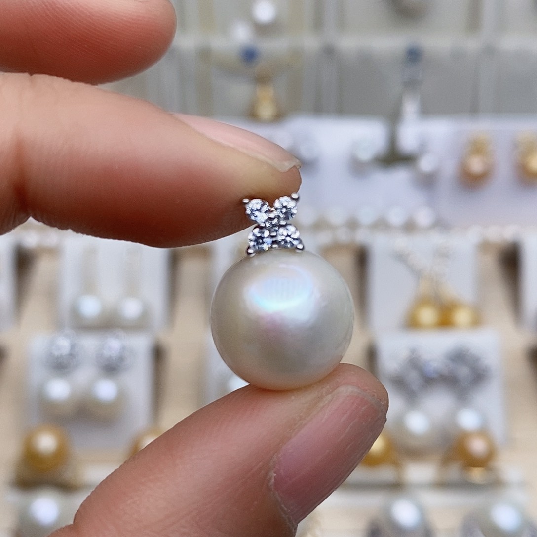 淡水珍珠颈饰银S925镶嵌