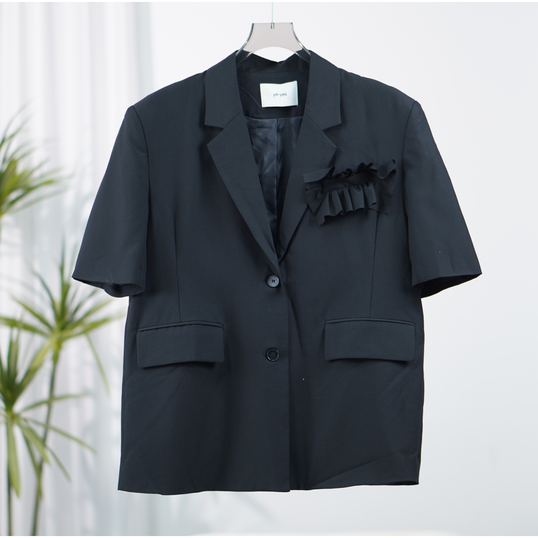 尚系列  Z1268 女装夏短袖西装外套黑色SS08Y48