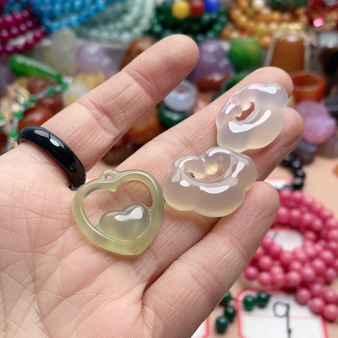 玛瑙/玉髓颈饰合金真*