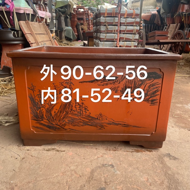 特大号紫砂长方形马槽花盆室内花卉盆景造景适用