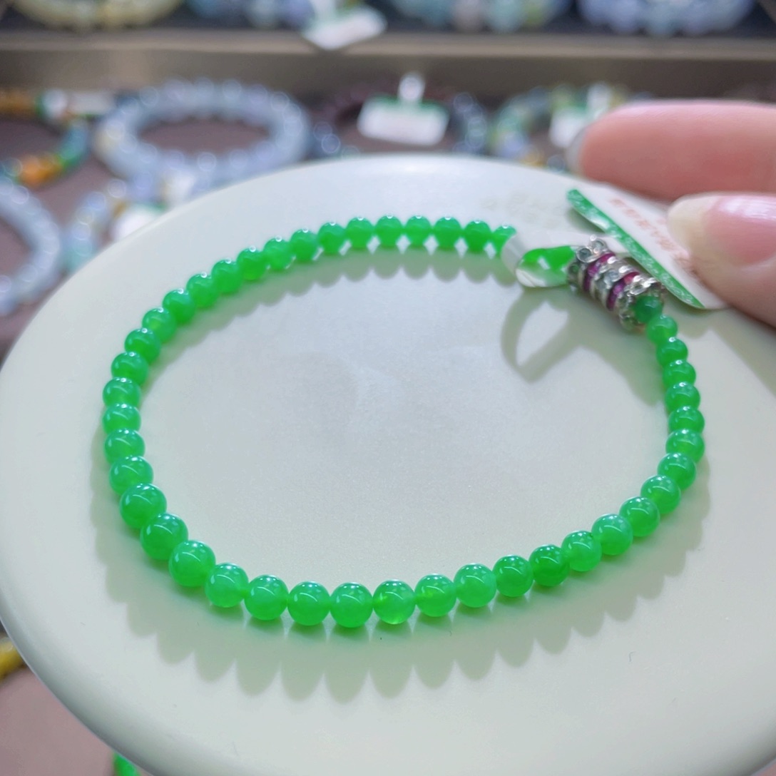 未镶嵌手链翡翠冰阳绿