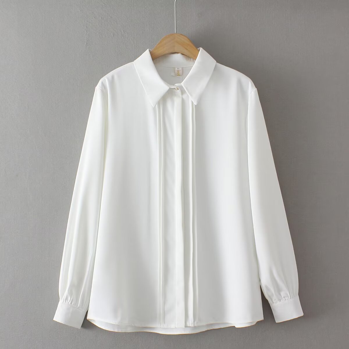 垂感显瘦！胖妹妹mm大码白衬衣女春上班穿的白衬衫工作叠穿打底