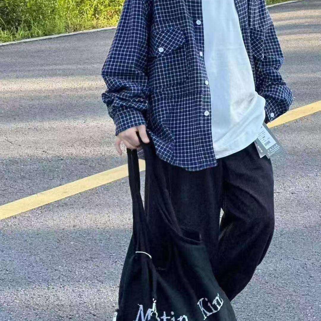 波拉bora童装男童格子衬衫2025秋款长袖上衣外套中大儿童韩版衬衣