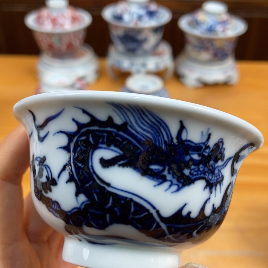 手绘现代茶具非古董