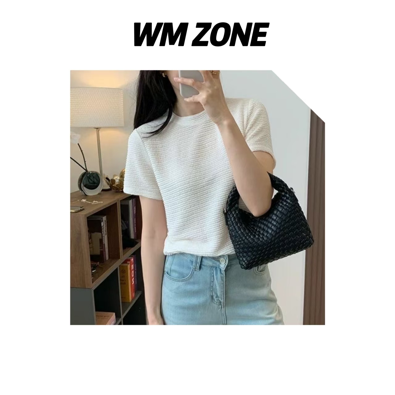 虎儿 3-9-3332 醋酸肌理圆领短袖