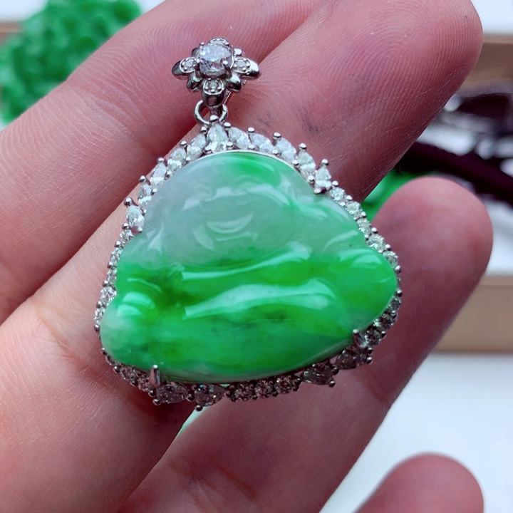 翡翠未镶嵌吊坠(不含链)