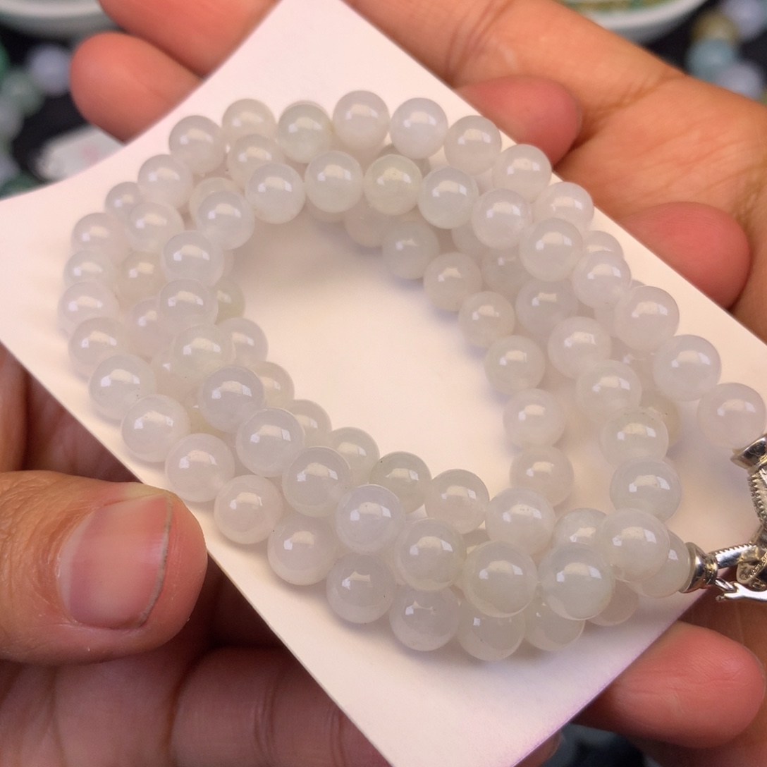 翡翠未镶嵌颈饰天然缅甸翡翠A货卡6.7